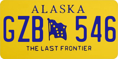 AK license plate GZB546