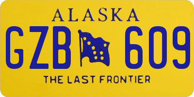 AK license plate GZB609