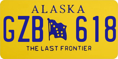 AK license plate GZB618