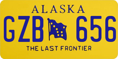 AK license plate GZB656