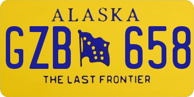 AK license plate GZB658