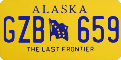 AK license plate GZB659