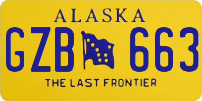 AK license plate GZB663