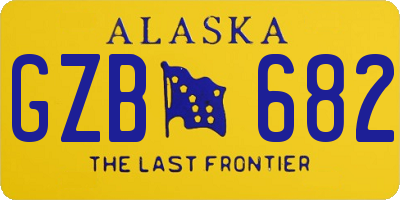 AK license plate GZB682