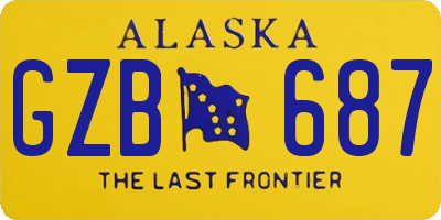 AK license plate GZB687