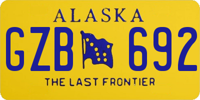 AK license plate GZB692
