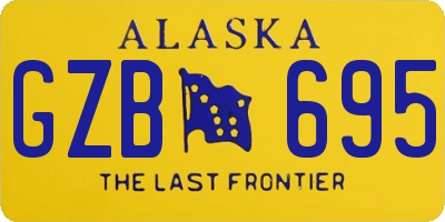 AK license plate GZB695