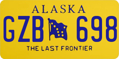 AK license plate GZB698