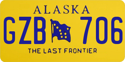 AK license plate GZB706