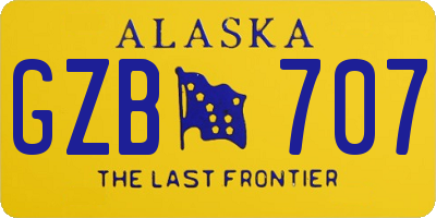 AK license plate GZB707