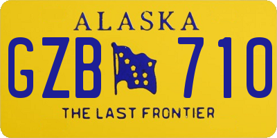 AK license plate GZB710
