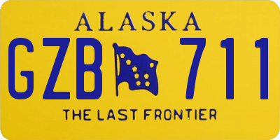 AK license plate GZB711