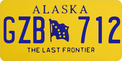 AK license plate GZB712