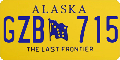 AK license plate GZB715