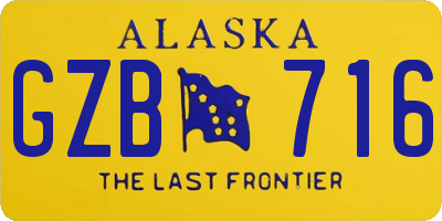 AK license plate GZB716