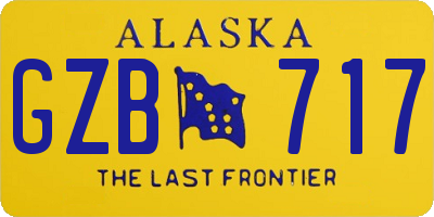 AK license plate GZB717