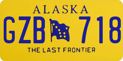AK license plate GZB718