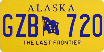 AK license plate GZB720