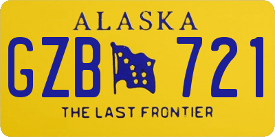 AK license plate GZB721