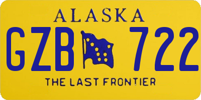 AK license plate GZB722