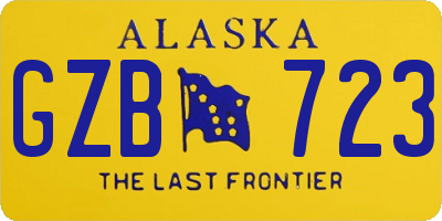 AK license plate GZB723