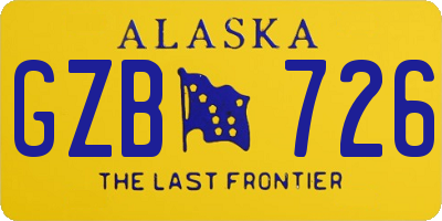 AK license plate GZB726