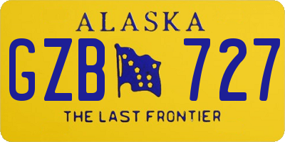 AK license plate GZB727