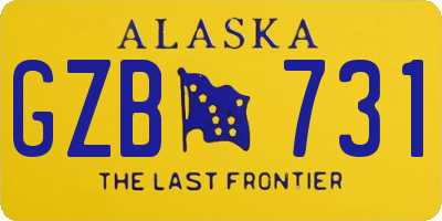 AK license plate GZB731