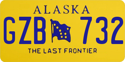 AK license plate GZB732