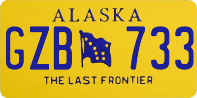 AK license plate GZB733
