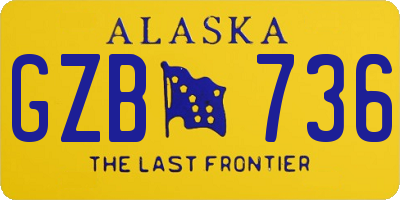 AK license plate GZB736
