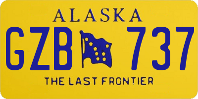 AK license plate GZB737