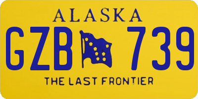 AK license plate GZB739