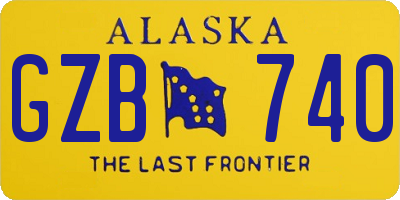 AK license plate GZB740