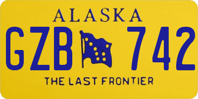 AK license plate GZB742