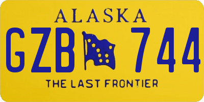 AK license plate GZB744