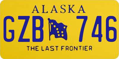 AK license plate GZB746
