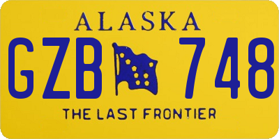 AK license plate GZB748