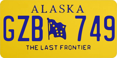 AK license plate GZB749