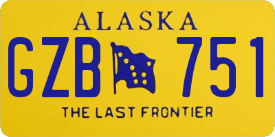 AK license plate GZB751