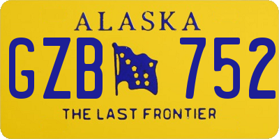 AK license plate GZB752