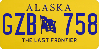 AK license plate GZB758