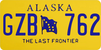 AK license plate GZB762
