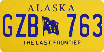 AK license plate GZB763
