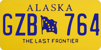AK license plate GZB764
