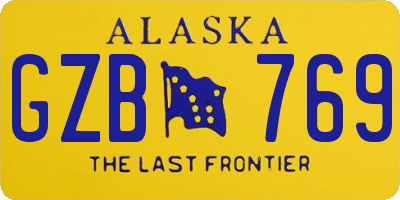 AK license plate GZB769