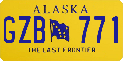 AK license plate GZB771