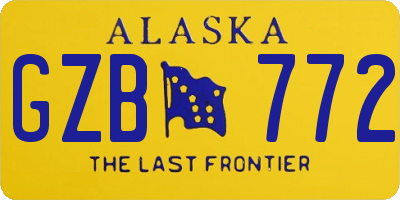 AK license plate GZB772