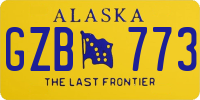 AK license plate GZB773