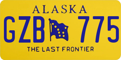 AK license plate GZB775